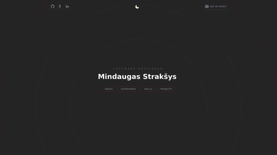 Homepage snapshot at launch