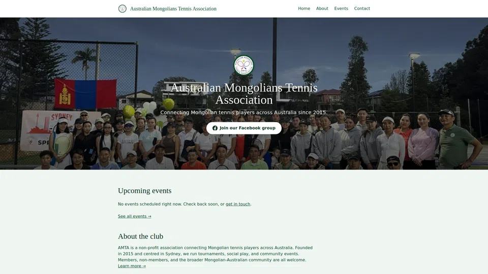 Homepage snapshot at launch