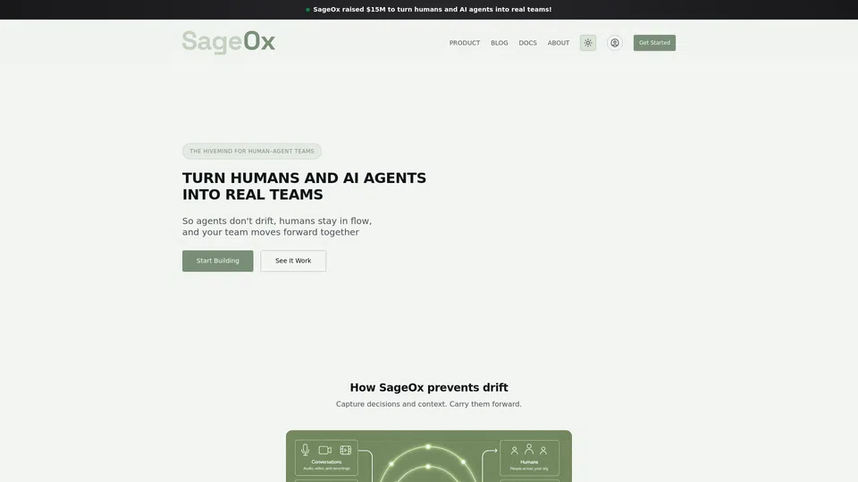 Homepage snapshot at launch