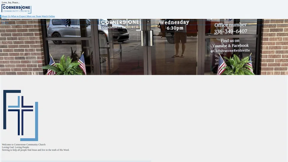 Homepage snapshot at launch