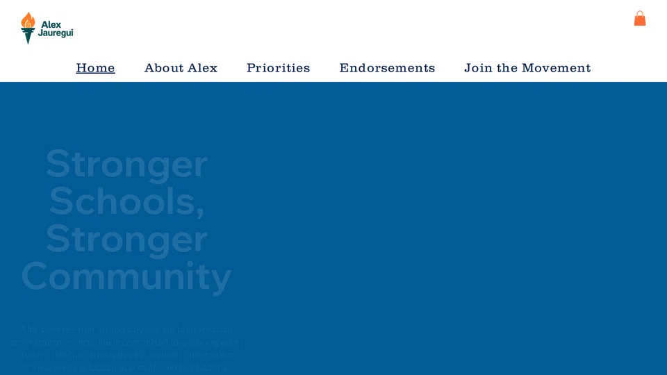 Homepage snapshot at launch
