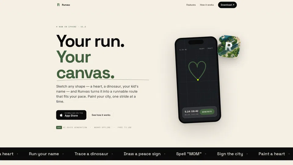Homepage snapshot at launch