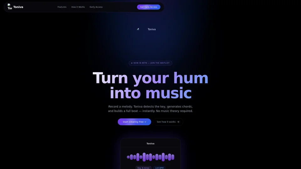 Homepage snapshot at launch