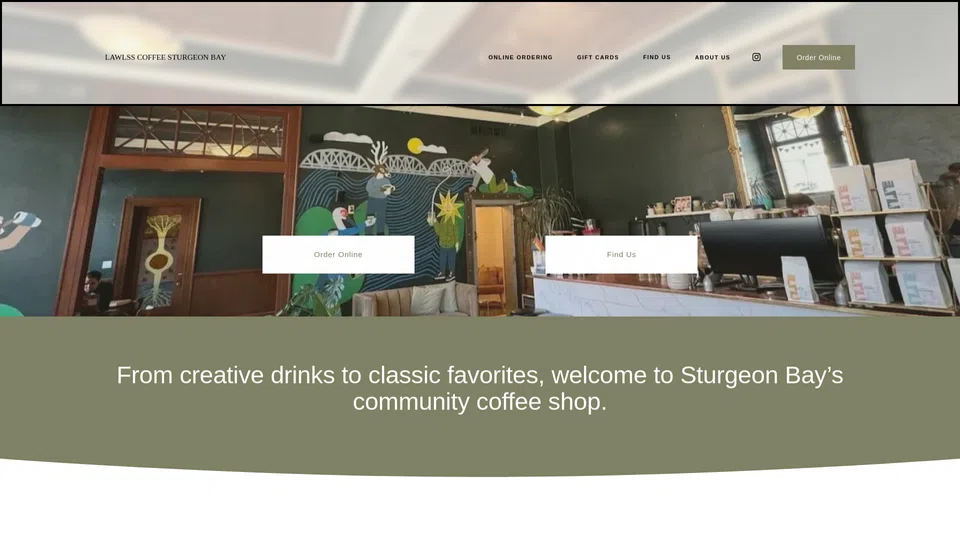 Homepage snapshot at launch