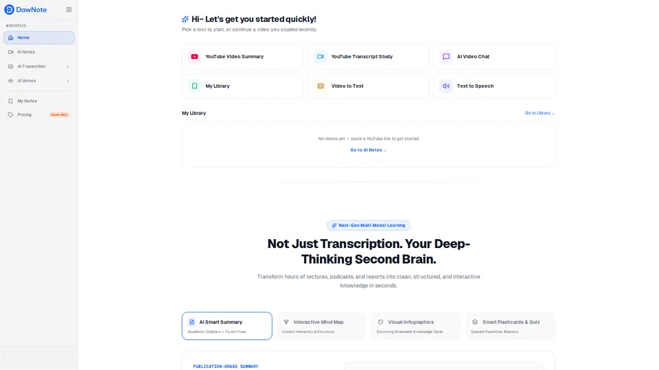 Homepage snapshot at launch