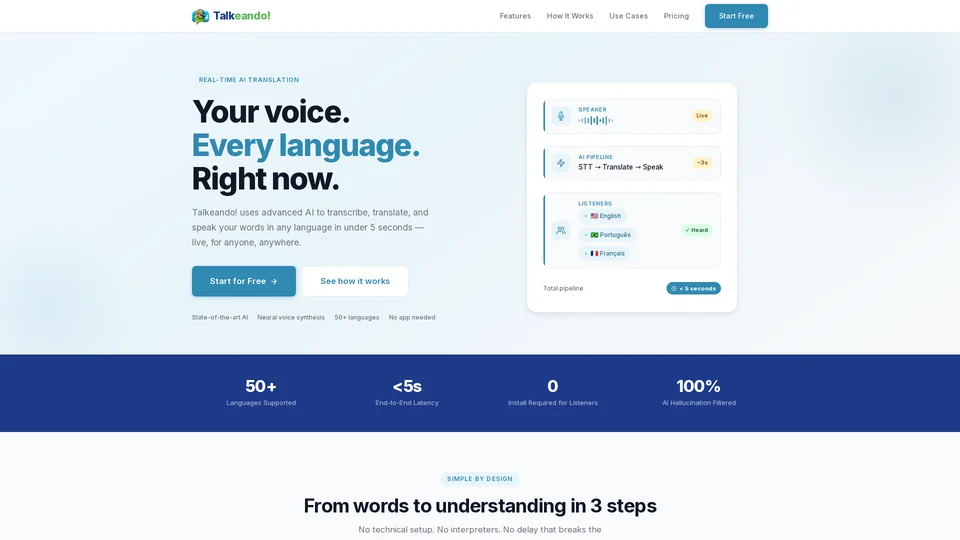 Homepage snapshot at launch
