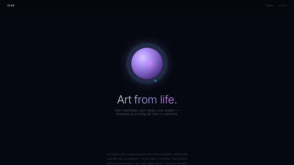 Homepage snapshot at launch