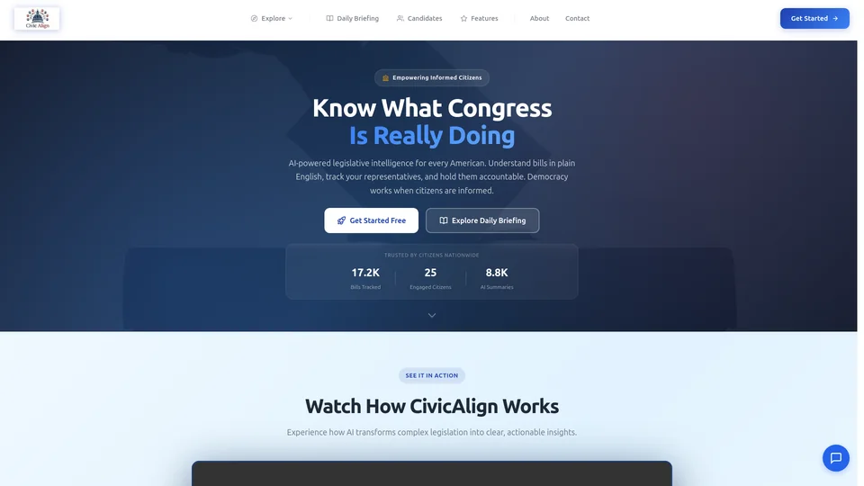 Homepage snapshot at launch