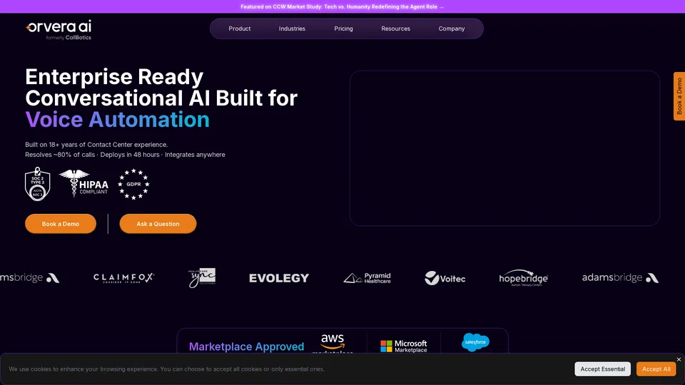 Homepage snapshot at launch