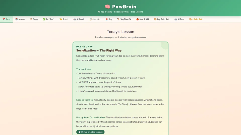 Homepage snapshot at launch