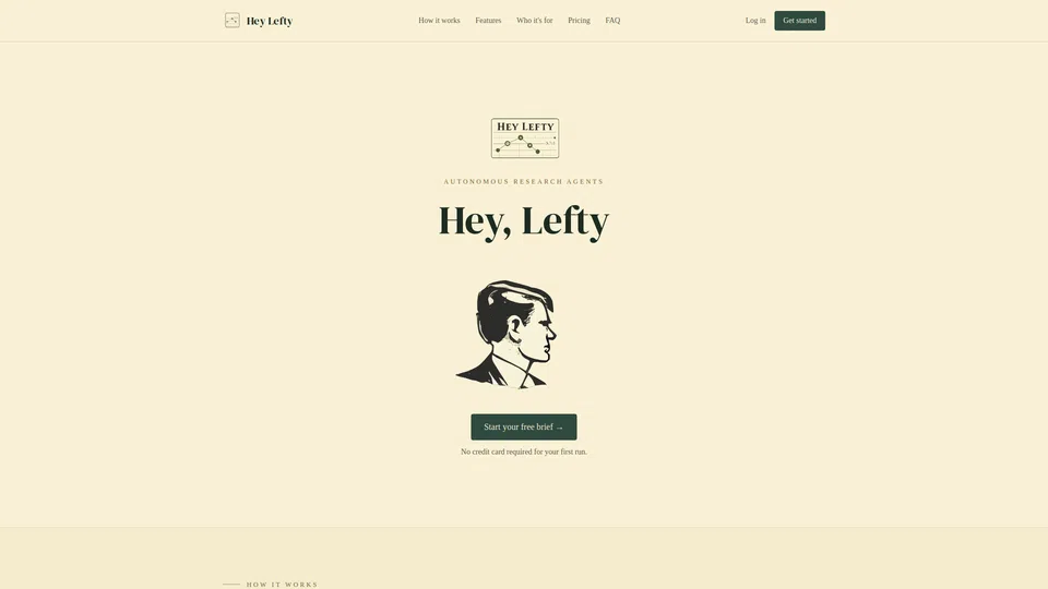 Homepage snapshot at launch