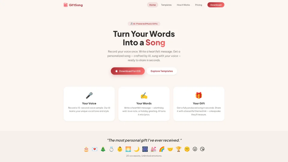Homepage snapshot at launch