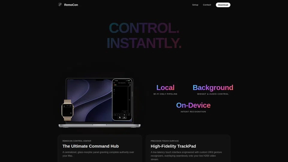 Homepage snapshot at launch