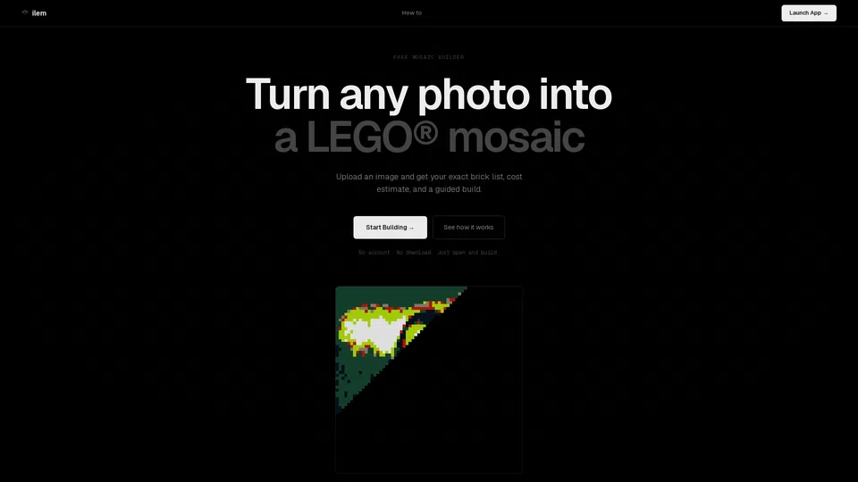 Homepage snapshot at launch