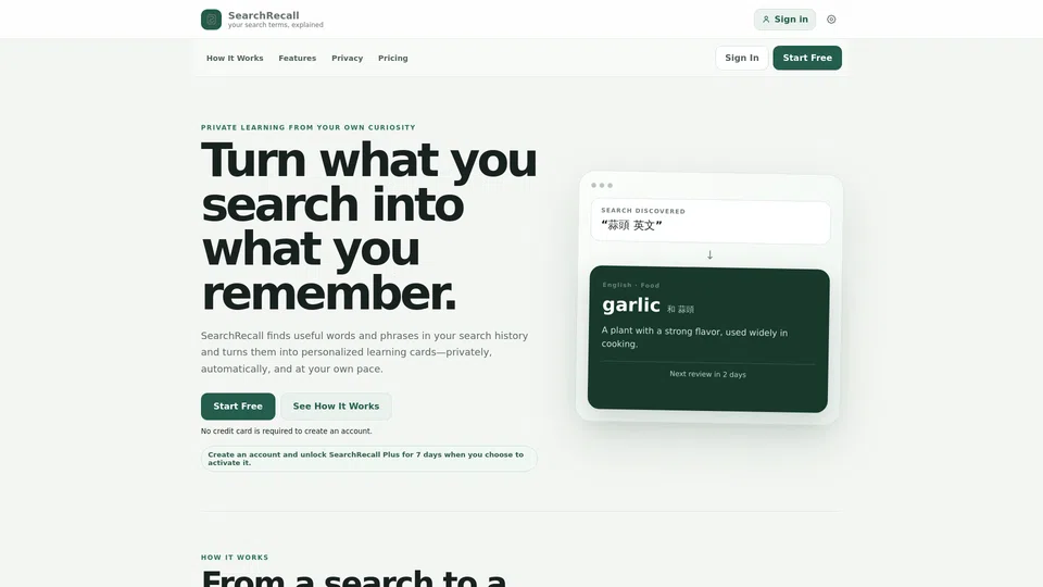 Homepage snapshot at launch