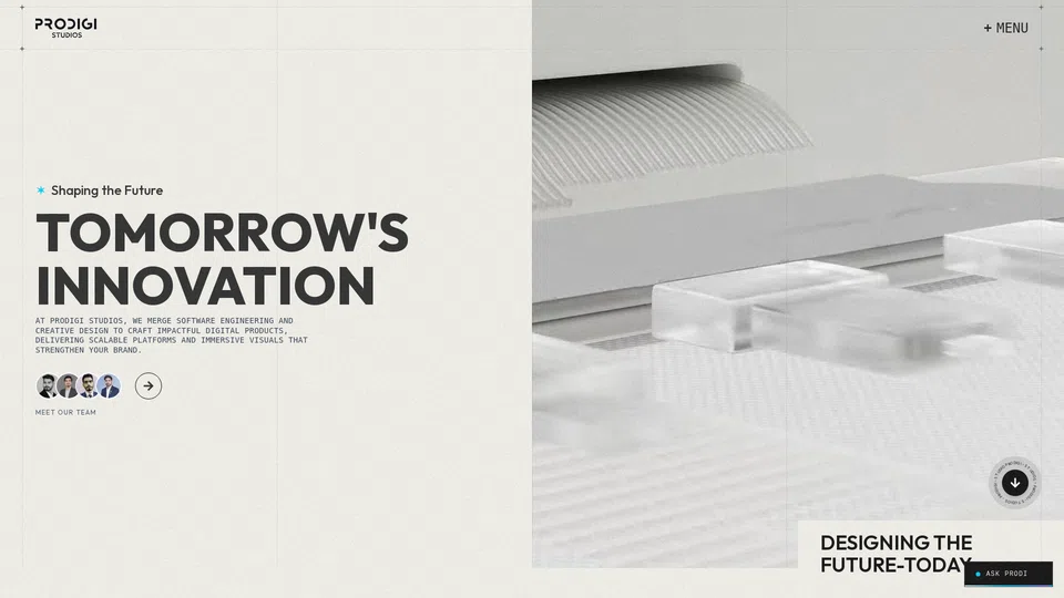 Homepage snapshot at launch