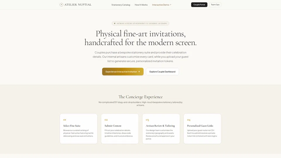 Homepage snapshot at launch