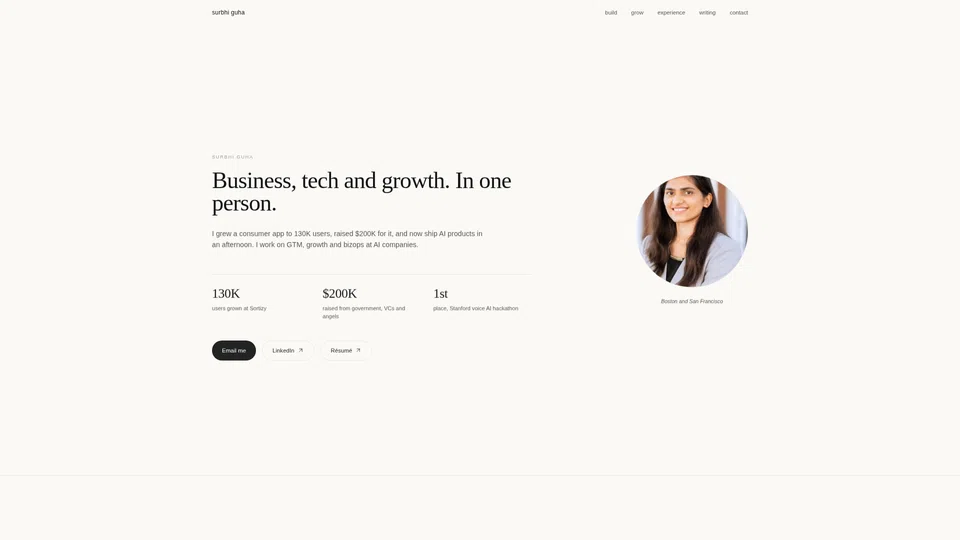 Homepage snapshot at launch
