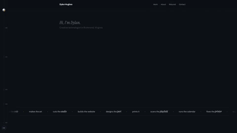 Homepage snapshot at launch