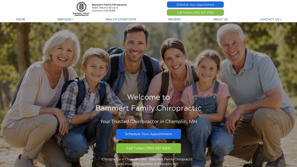 Homepage snapshot at launch