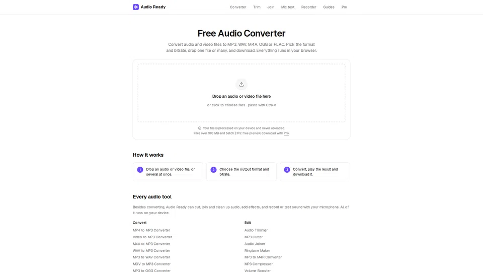 Homepage snapshot at launch