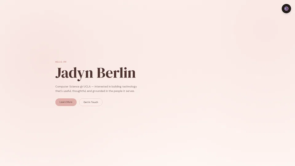 Homepage snapshot at launch