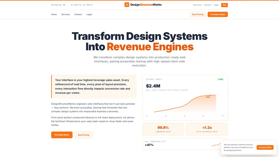 Homepage snapshot at launch