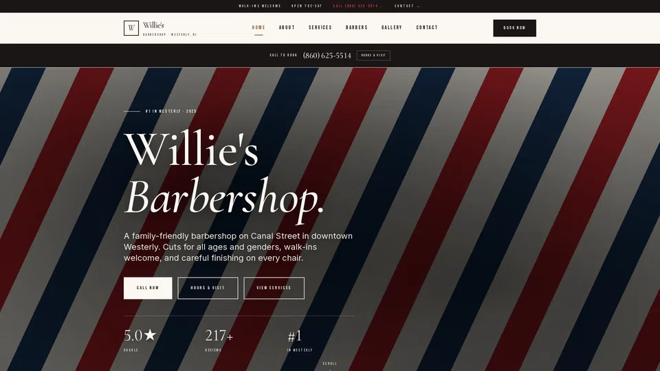 Homepage snapshot at launch