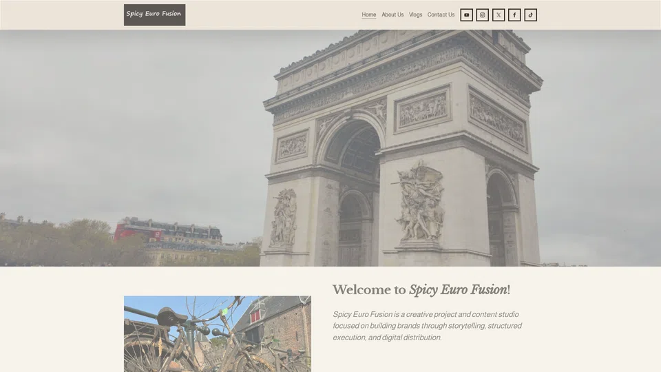 Homepage snapshot at launch