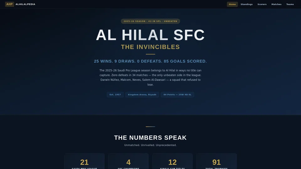 Homepage snapshot at launch