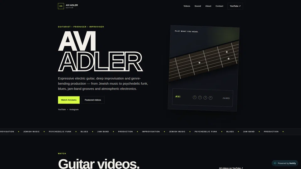Homepage snapshot at launch