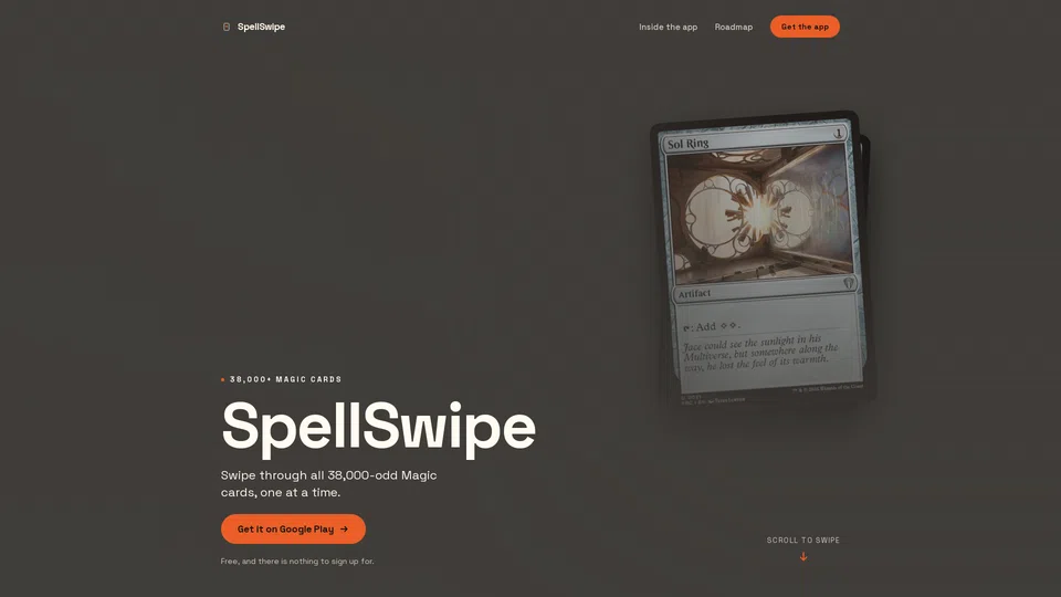 Homepage snapshot at launch