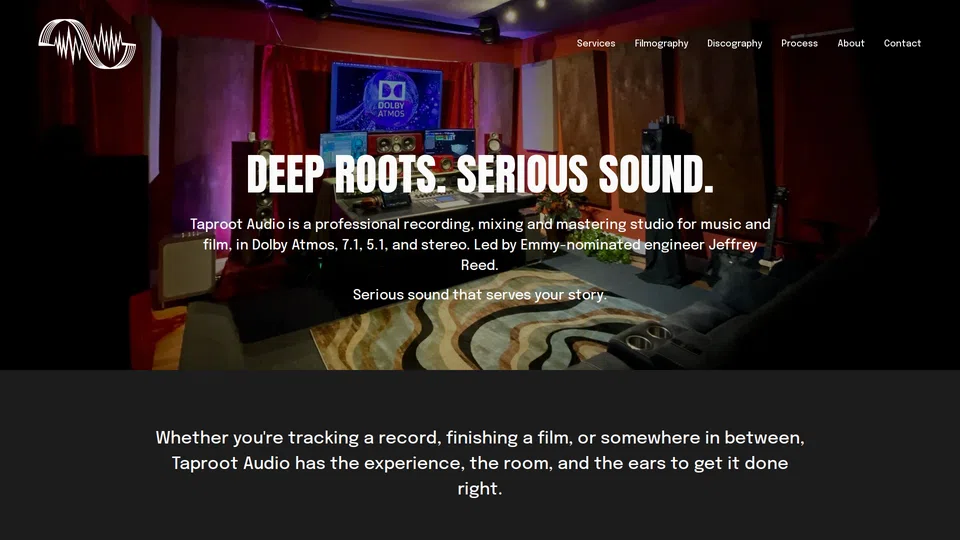 Homepage snapshot at launch
