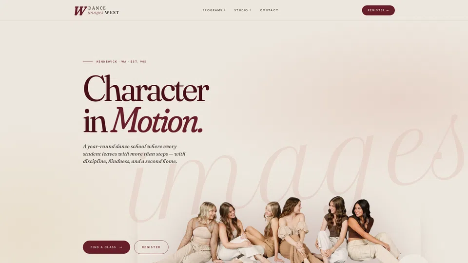 Homepage snapshot at launch