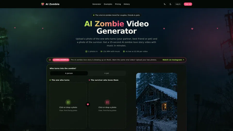 Homepage snapshot at launch