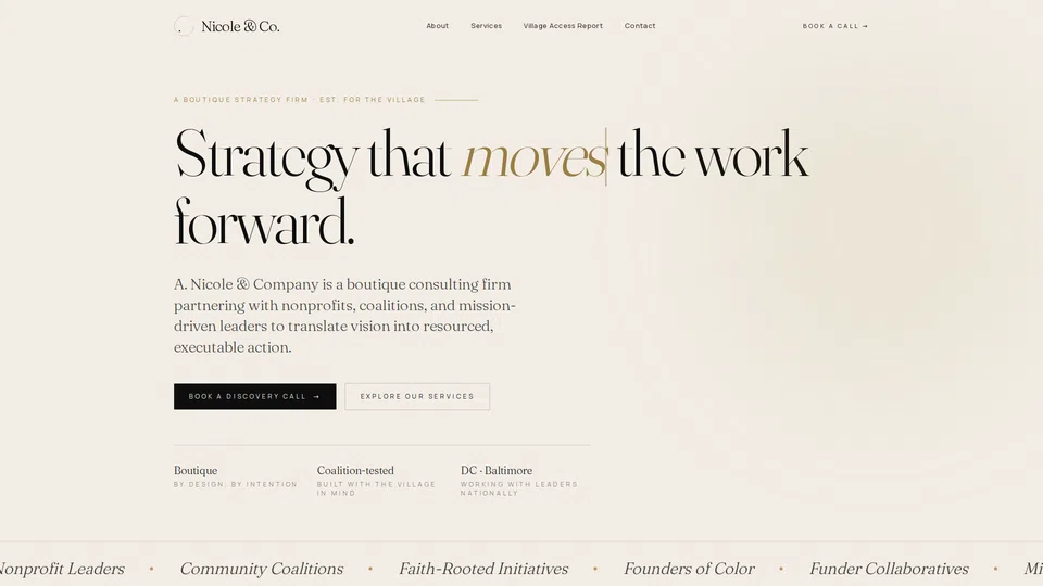 Homepage snapshot at launch