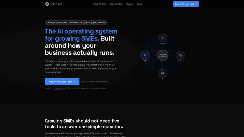Homepage snapshot at launch