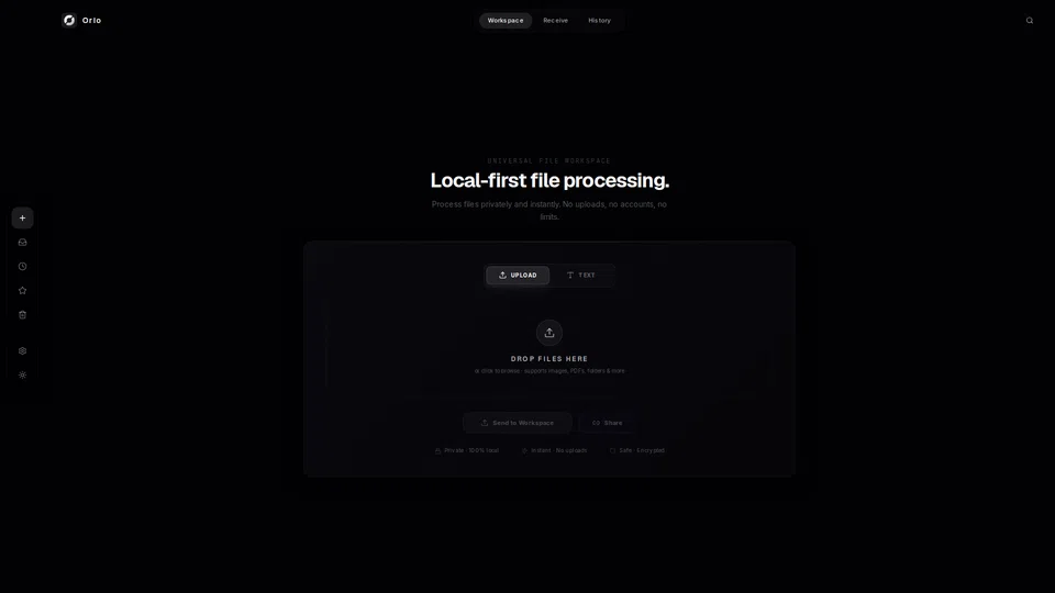 Homepage snapshot at launch