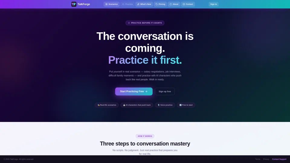 Homepage snapshot at launch