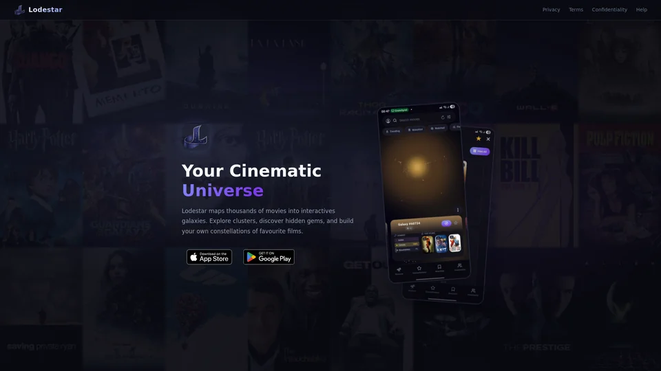 Homepage snapshot at launch
