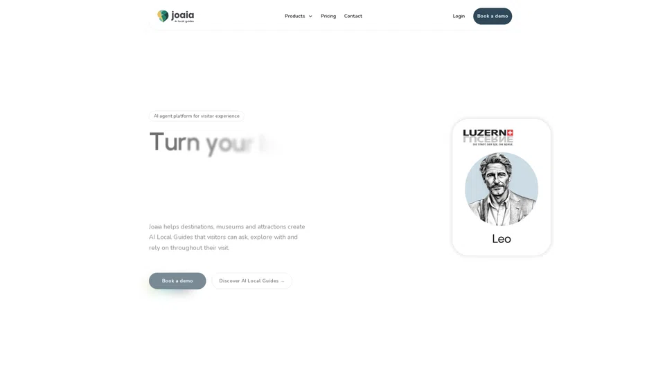 Homepage snapshot at launch
