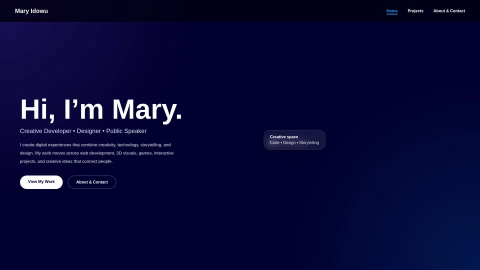 Homepage snapshot at launch