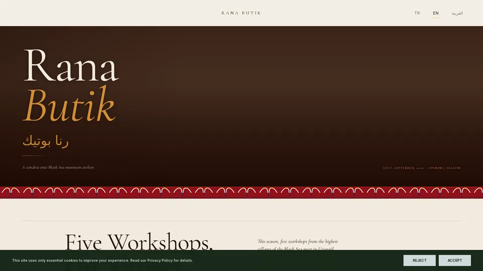 Homepage snapshot at launch