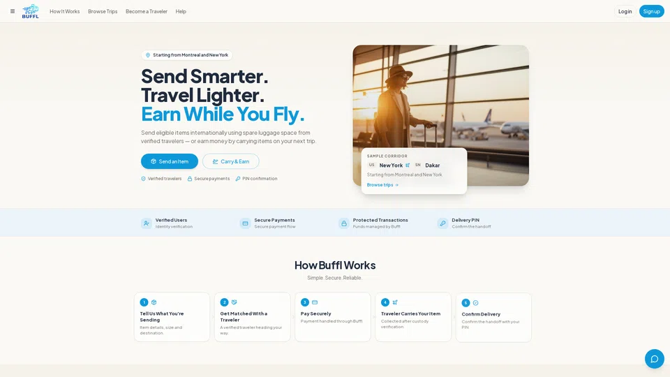 Homepage snapshot at launch