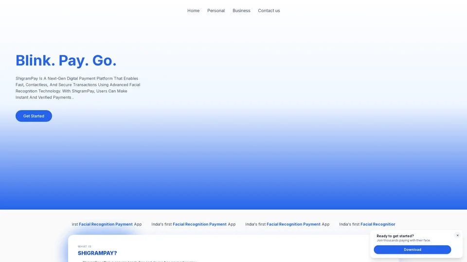 Homepage snapshot at launch