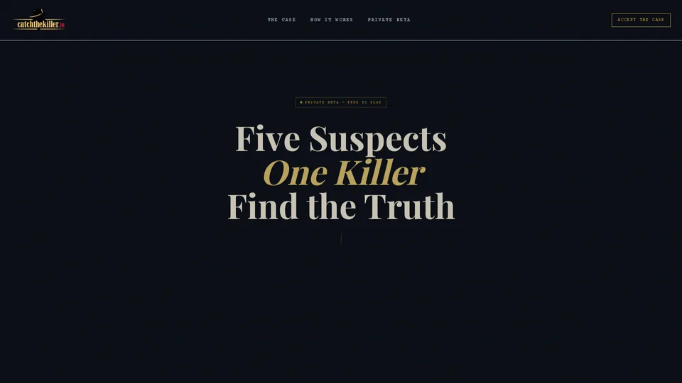 Homepage snapshot at launch