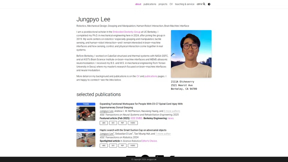 Homepage snapshot at launch