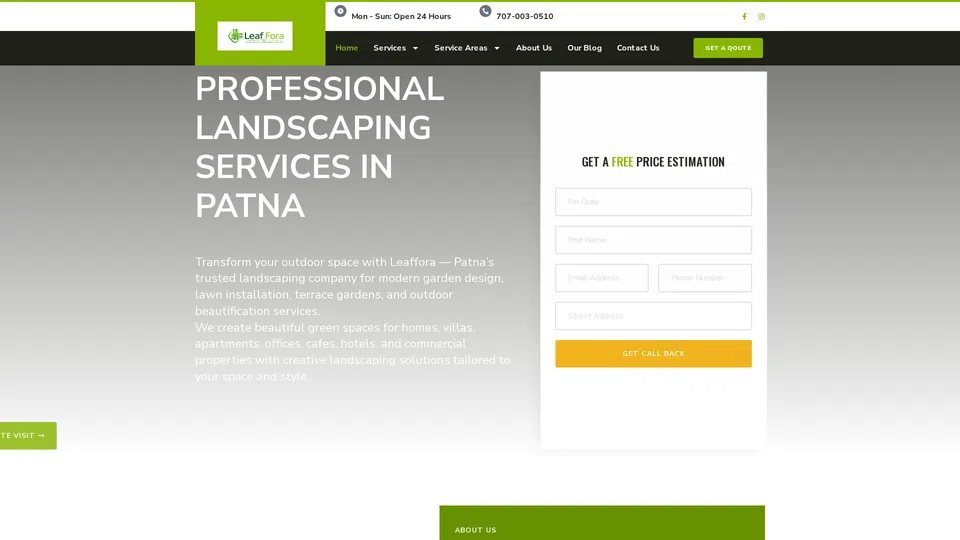 Homepage snapshot at launch