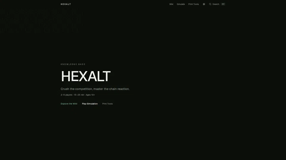 Homepage snapshot at launch