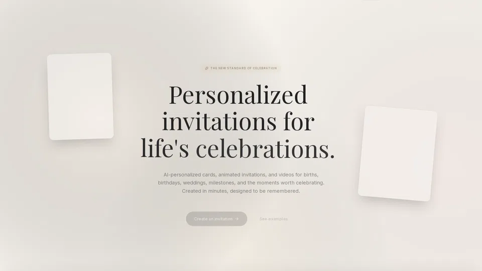Homepage snapshot at launch